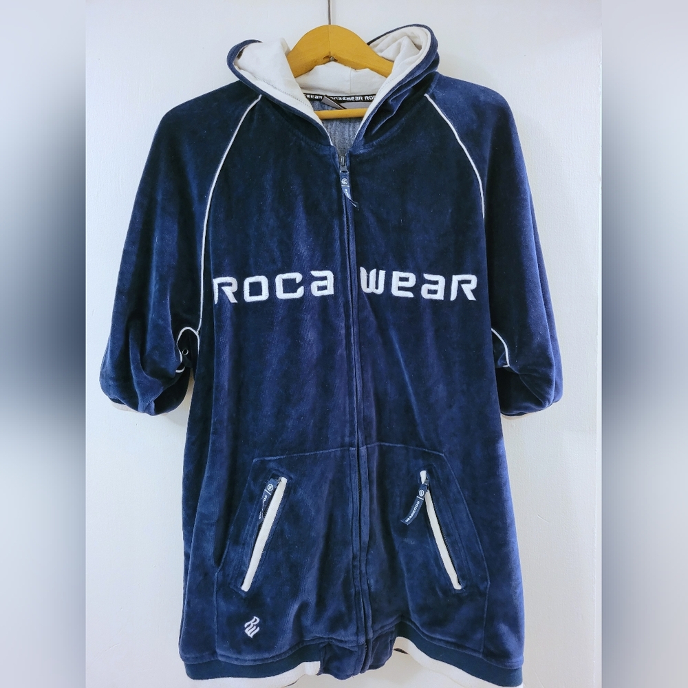 Rocawear Navy Hoodie with White Accents